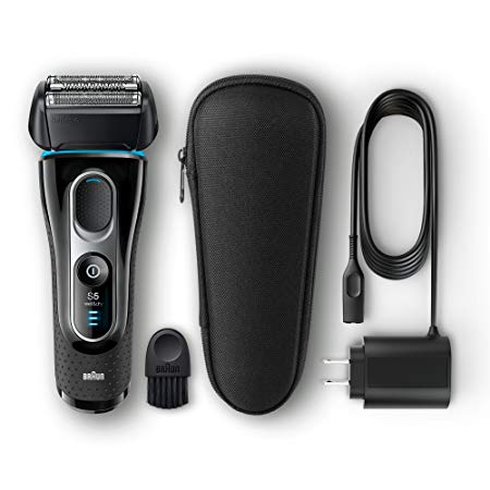 Braun Series 5 Men's Electric Foil Shaver with Wet & Dry Integrated Precision Trimmer & Rechargeable and Cordless Razor with Travel Case, 5145s