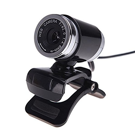 Cimkiz web cam,USB 2.0 12 Megapixel HD Camera PC Cam with MIC Clip-on 360 Degree for Desktop Skype(Black)