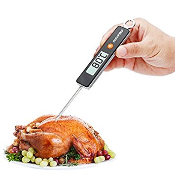 Kitchen Thermometer, RISEPRO Digital Food Thermometer Meat Soup Temperature Candy BBQ Chicken Pork Cooking EN2001