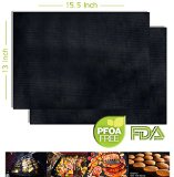 1 Oven Liner Mat - Non Stick Reusable High Quality Heat Resistant Oven Liner and Grill Mat - 155X13 Stops Food From Falling Through the Cracks - a Great Baking Mat - Keeps Steaks Much More Juicy