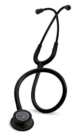 3M Littmann Classic III Stethoscope, Black Edition Chestpiece, Black Tube, 27 inch, 5803