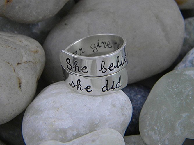 Sterling Silver Ring - She Believed She Could So She Did