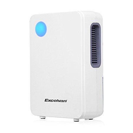 Excelvan 2L Portable Semiconductor Air Dehumidifier Ultra-low Noise Environment-friendly Air Purify for Wardrobe,Closet, Kitchen,Cars