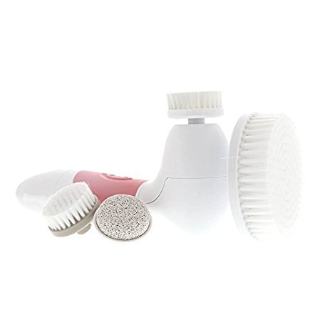 Spin for Perfect Skin - Skin Cleansing Face and Body Brush, Microdermabrasion Exfoliator System - Strawberry Ice
