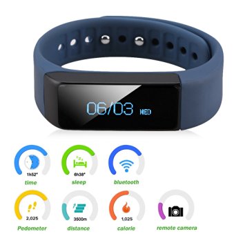 Trend United I5 Plus Bluetooth Smart Bracelet Smart Watch Sports Fitness Tracker For Smartphone Pedometer Tracking Calorie Health Sleep Monitor Fitness App for Android IOS.