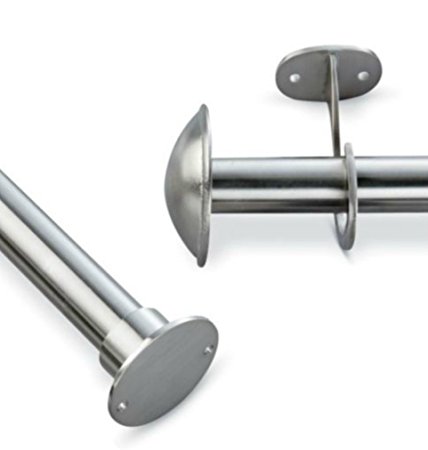 Outdoor Curtain Rod 100" - 144" (STAINLESS STEEL)