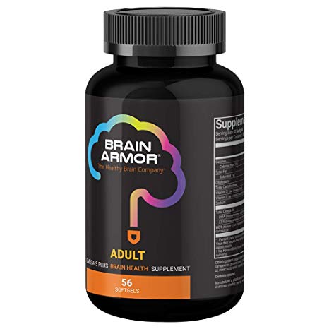 Brain Armor Adult Brain Nutrient Formula - Vegan Softgel, 56 Count (28 Servings)