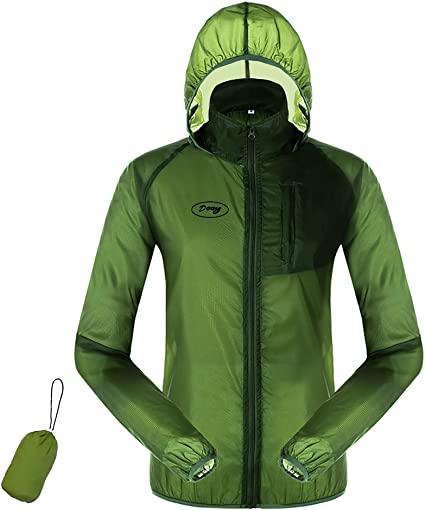 Dooy Sun Protection Jacket Ultra Light Thin Breathable Packable Outdoor Cycling Jacket Hoodie Skin Clothing for Men & Women
