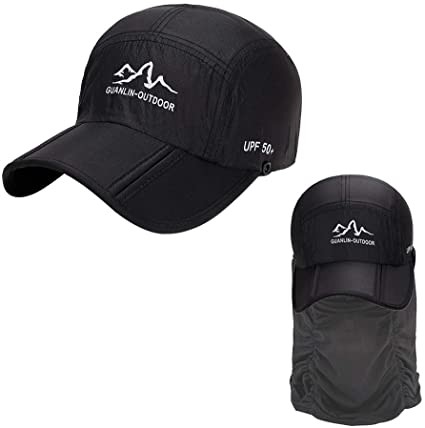 Fishing Hat Sun Mosquito Head Net Cap Folding Outdoor Removable Baseball Cap