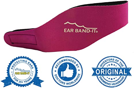 Ear Band-It Swimming Headband (Invented by Physician) Keep Water Out, Hold Ear Plugs in (Secure Earplugs)