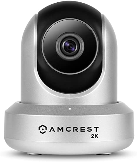 Amcrest UltraHD 2K WiFi Camera 3MP (2304TVL) Dualband 5ghz / 2.4ghz Indoor Pan/Tilt/Zoom Surveillance Wireless IP Camera, Home Video Security System w/IR Night Vision, Two-Way Talk IP3M-941 (Silver)