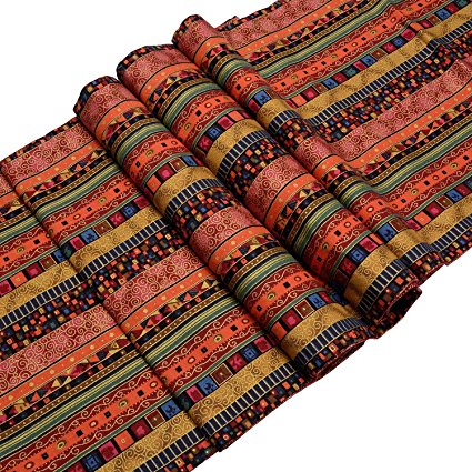 TtoyouU Southeast Asia Style Mixed Stripes Table Runner (12.60"70.87")