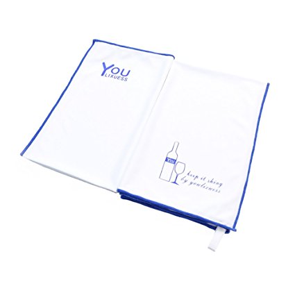 Youlixuess Large Microfiber Glass Polishing Cloth 24x20 inch - Premium Quality (White) (24x20 inch 1-Pack)