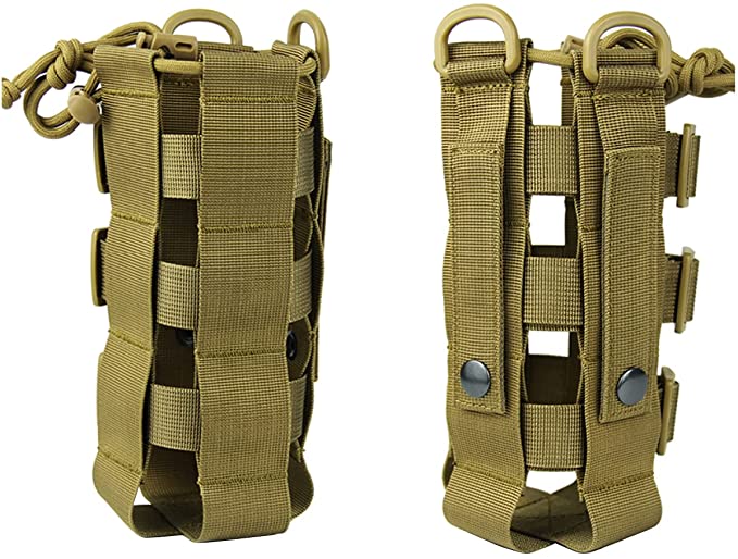 TRIWONDER Tactical MOLLE Water Bottle Pouch Holder Adjustable Straps Kettle Pouch Belt Bottle Carrier Bag Hydration Bottle Holster Waist Pack