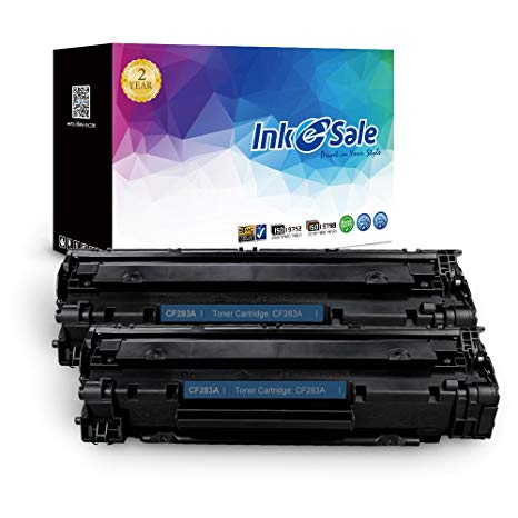 INK E-SALE Compatible Toner Cartridge Replacement for HP CF283A 83A for use in HP LaserJet pro MFP M225dn M225dw M127fw M127fn M201dw M201n M125nw M125a (2 Packs, Black)