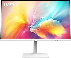 MSI Modern MD272QXPW Écran Bureautique 27 WQHD - Dalle IPS 2560x1440, 100Hz, Confort Oculaire, Haut-Parleurs Intégrés, Réglable 4 Directions - HDMI 2.0b, DisplayPort 1.2a, USB Type-C, USB 2.0