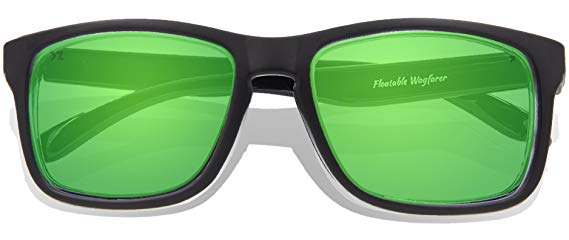 Floating Sunglasses - Polarized Floatable Wayfarer Shades by KZ Gear - UV400 Lenses - Shades that Float - Modern Floatable