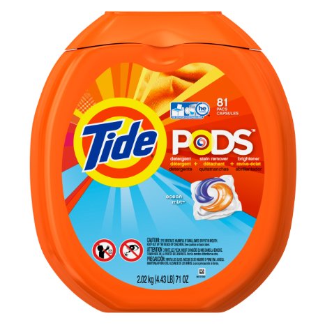 Tide PODS Ocean Mist HE Turbo Laundry Detergent Pacs 81-load Tub