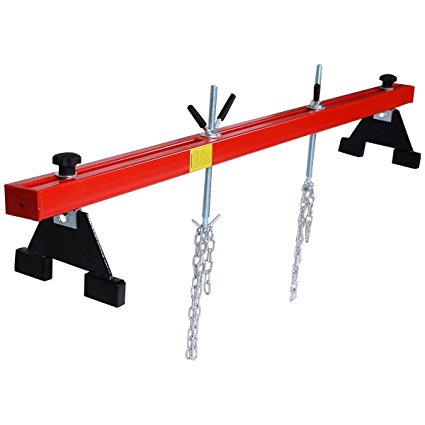 Goplus 1100lbs Engine Support Bar Transverse for Motor Tranny Transmission w/ 2 Points Lift Holder Hoist Dual Hooks