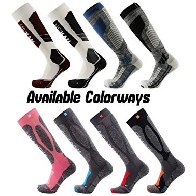 Skiing Socks Winter, MEIKAN Merino Wool Thermal Knee High Ski Snowboard Socks for Men and Women