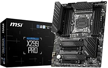 MSI Gaming Intel X299 LGA 2066 Twin Turbo M.2 Gigabit LAN DDR4 USB3.2 Gen 2 SLI CFX Extended ATX Motherboard (X299 PRO)