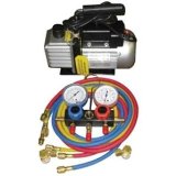 FJC KIT6 Vacuum Pump and R134a Manifold Gauge Set