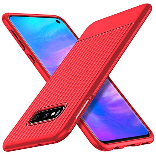 QITAYO case for Samsung Galaxy S10e,Samsung Galaxy S10e case with Anti-Scratch Shock Absorption Cover Case,TPU Soft Slim Case for Galaxy S10e(red)