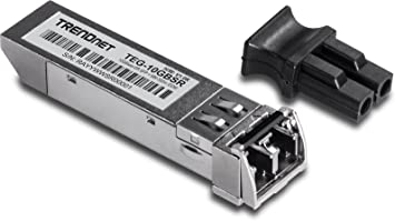 TRENDnet SFP to RJ45 10GBASE-SR SFP  Multi Mode LC Module, TEG-10GBSR, Up to 550 m (1,804 Ft.), Hot Pluggable SFP  Transceiver, 850nm Wavelength, Duplex LC Connector, DDM Support, Lifetime Protection