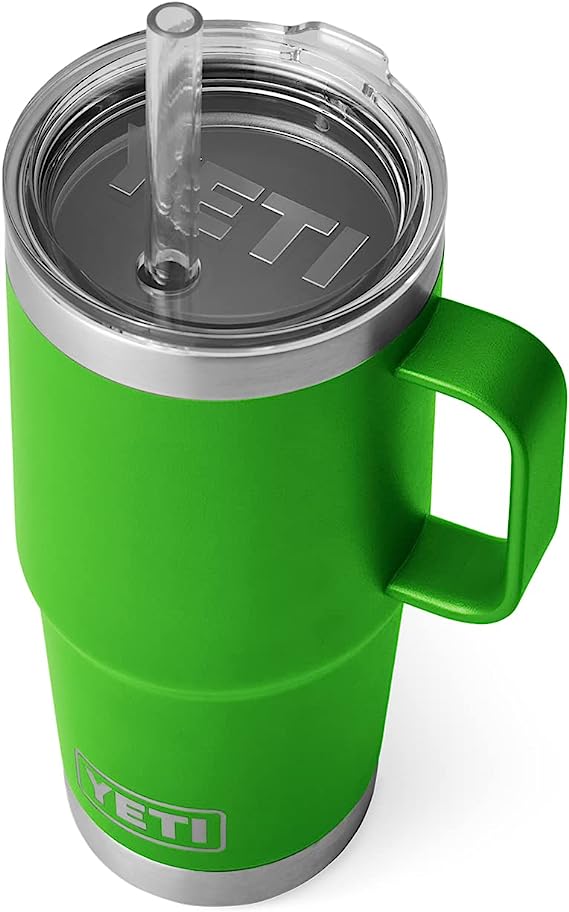 YETI Rambler 25 oz Straw Mug, Vacuum Insulated, Stainless Steel, Canopy Green