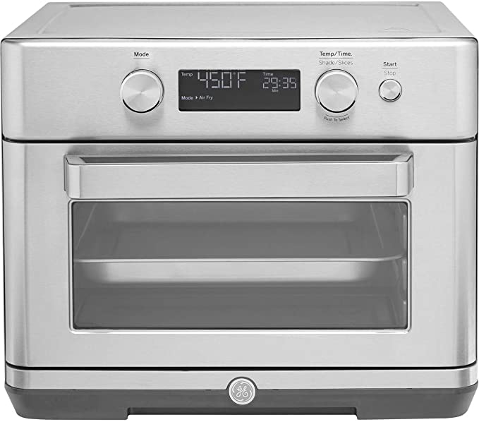 GE Digital Air Fry 8-in-1 Toaster Oven, Large Capacity Fits 12" Pizza, 8 Cook Modes of Air Fry, Bake, Broil, Convection, Keep Warm, Proof, Roast and Toast, Stainless Steel, G9OAAASSPSS