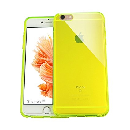 iPhone 6s Plus Case, 5.5" Shamo's Thin Case Cover TPU Rubber Gel, Transparent Clear Back Case for Iphone 6 Plus, Soft Silicone, Shamo's [Compatible with iPhone 6 plus and iPhone 6s Plus] (Yellow)