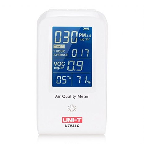 UNI-T UT938C Pm2.5 Detector Haze Dust VOC Tester Air Quality Meter Sensor with Thermometer Temperature Rh Humidity and Pm2.5 Detector