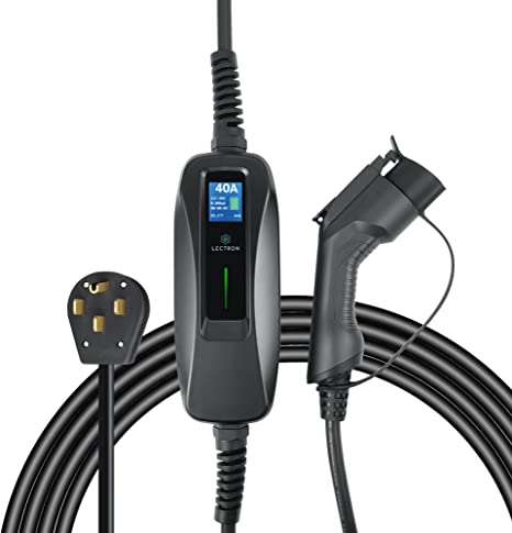 Lectron NEMA 14-50 Level 2 EV Charger - 240V 40 Amp with 15 ft Extension Cord & J1772 Cable - for J1772 Evs (New 40A NEMA 14-50)