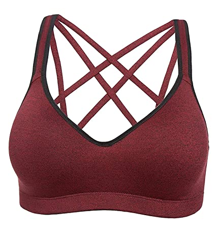 ATTRACO Sports Bra for Women Adjustable Active Push Up Padded Sports Bra