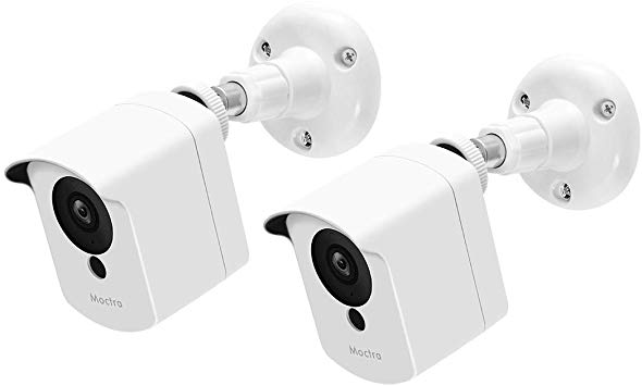 Wyze Cam V2 Wall Mount Bracket, Moctra Protective Cover with Security Wall Mount for Wyze Camera V2 V1 and Ismart Spot Camera Indoor Outdoor Use (White, 2 Pack)