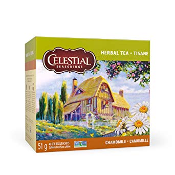 Celestial Seasonings Herbal Chamomile Tea, 40 Tea Bags per Box, 1 Box