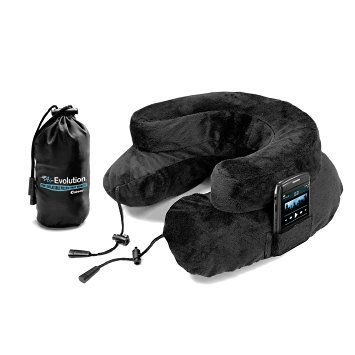 Cabeau Air Evolution Inflatable Travel Neck Pillow - The Best Travel Pillow Built for Maximum Comfort and Portability, Black