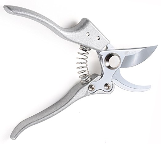 HIG Traditional Bypass Pruning Shears (Silver)