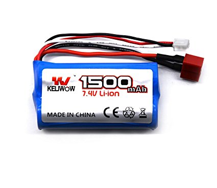 Zerospace Keliwow 7.4V 1500mAH 2S 25C Lithium Battery For 1/12 Full Scall RC Car for Fighter1 Extreme2 Eagle3 Charge4 X-King5