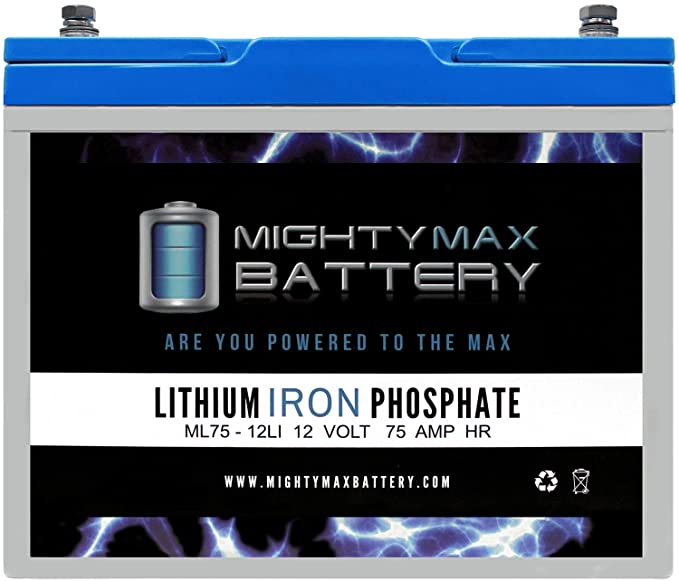 Mighty Max Battery 12V 75AH Lithium Replacement Battery for Relion RB75 Brand Product