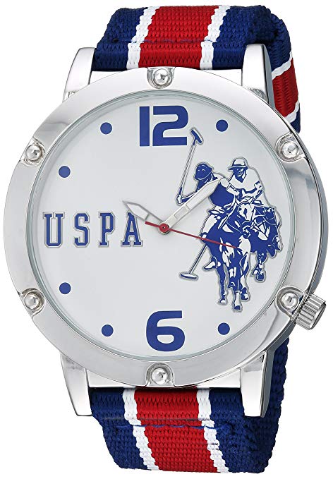 U.S. Polo Assn. Men's Analog-Quartz Watch with Nylon Strap, Multi, 14 (Model: USC57003)