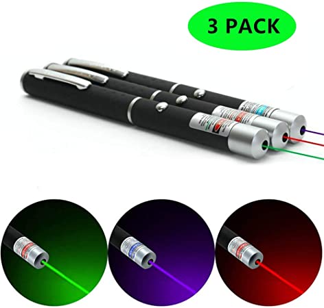 WORD GX 3 Pack of High Power Green Red Blue Light for Cats/Dog Amusement and Outdoor Adventures