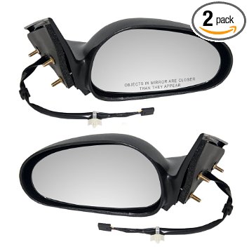 Driver and Passenger Power Side View Mirrors Textured Replacement for Ford F6ZZ 17682 BA F6ZZ 17682 AA