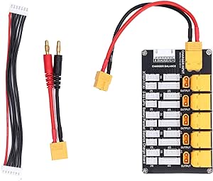 XT30 XT60 Plug 2‑6S Lithium Batteries Balanced Charging Board Lipo Battery Parallel Charging Board for IMAX B6 Charger