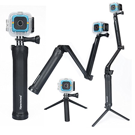 Newmowa Waterproof Case and 3-way extendable Hand Grip with Adjustable Arm and Detachable Tripod for Polaroid Cube and Cube