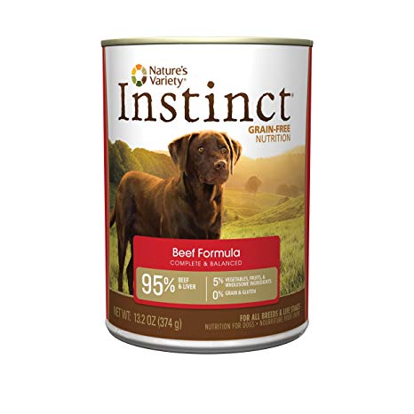 Nature'S Variety Instinct Original Grain Free Recipe Natural Wet Canned Dog Food Beef