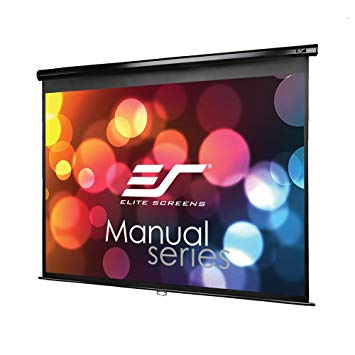 Elite Screens Manual Series, 120-INCH 4:3, Pull Down Manual Projector Screen with AUTO LOCK, Movie Home Theater 8K / 4K Ultra HD 3D Ready, 2-YEAR WARRANTY, M120UWV2