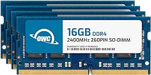 OWC - 64GB OWC Memory Upgrade Kit - 4 x 16GB PC19200 DDR4 2400MHz SO-DIMMs for 27-inch iMac with Retina 5K (Mid 2017) and compatible PCs