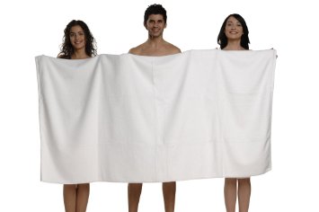 40"x80" White, Original ThirstyTM Towels, Pamooq, Turkish Spa Bath Sheet, 670 Gram Weight
