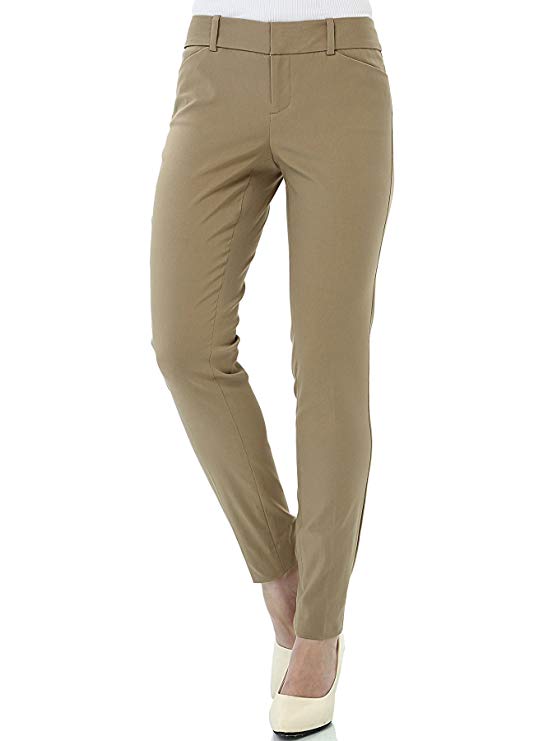 YTUIEKY Womens Dress Pants, Casual Slim Fit Super Stretch Comfy Skinny Career Straight Fit Trouser Leg Pants